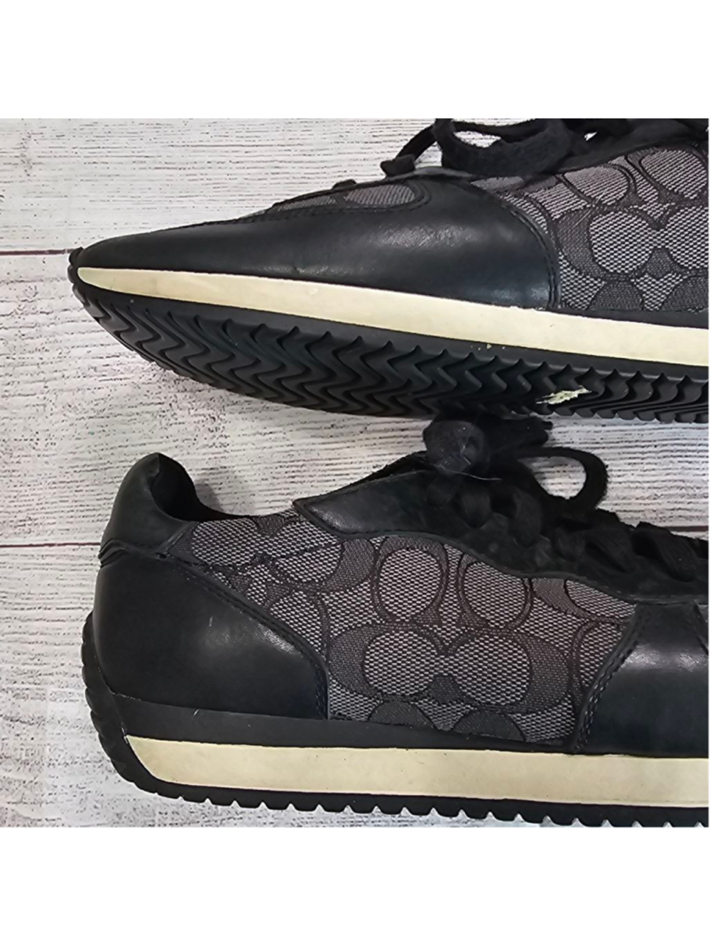 Coach sz 9.5 Farah Logo tennis sneakers - Picture 11 of 12